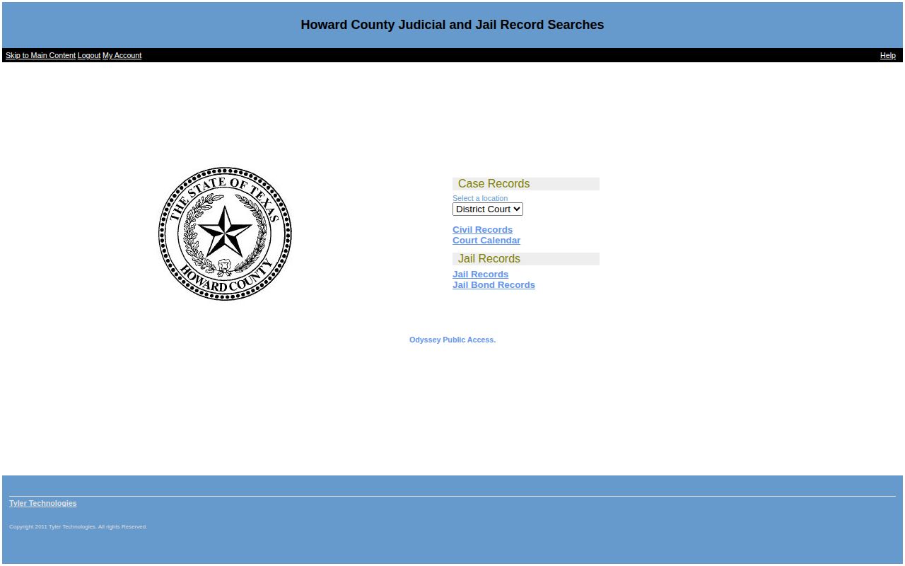 Howard County Detention Center judicial and jail release search portal